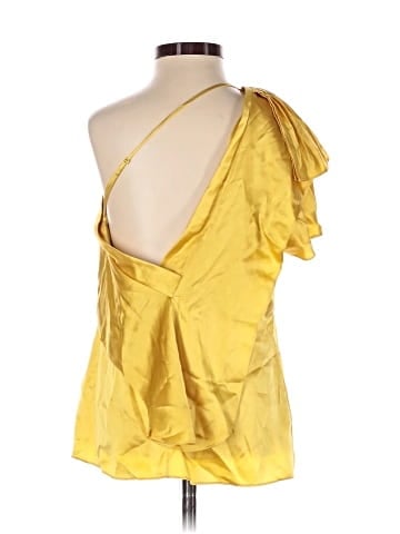 BCBGMAXAZRIA Short Sleeve Silk Top (view 2)