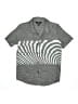 Volcom Graphic Gray Short Sleeve Button-Down Shirt Size 8 - photo 1