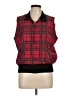 Cato 100% Cotton Plaid Red Vest Size L - photo 1