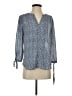 Monday Fun 100% Polyester Blue 3/4 Sleeve Blouse Size S - photo 1