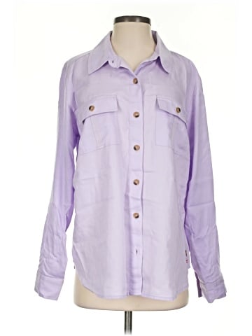 Peace Love World Long Sleeve Button-Down Shirt (view 1)