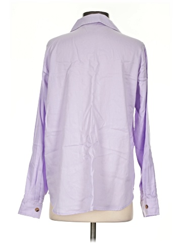Peace Love World Long Sleeve Button-Down Shirt (view 2)