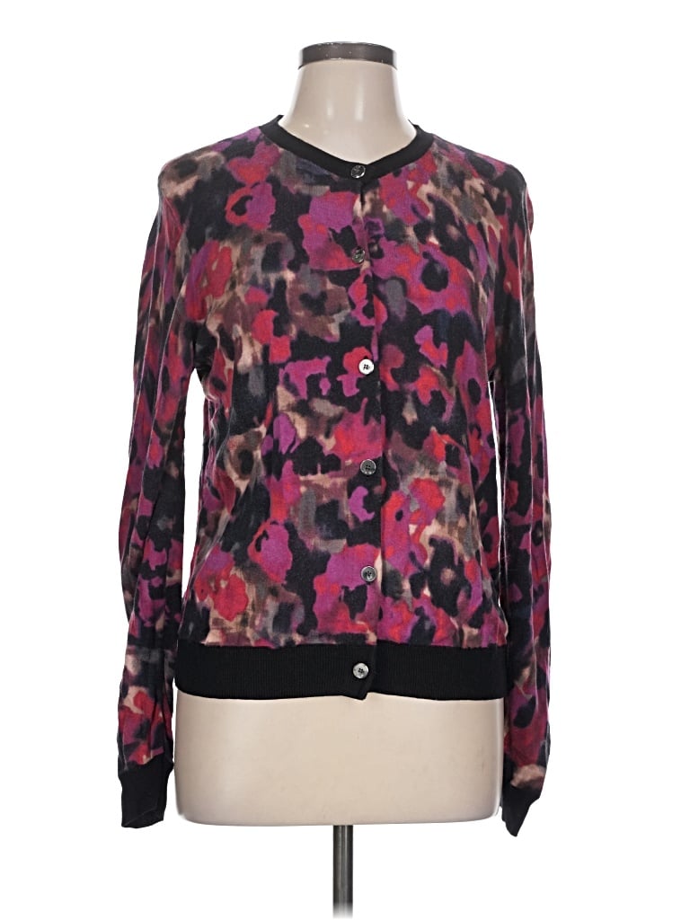 Pre-owned Jones New York Collection Cardigan Sweater In Purple