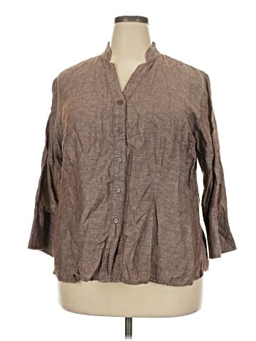 Harve Benard 3/4 Sleeve Button-Down Shirt (view 1)