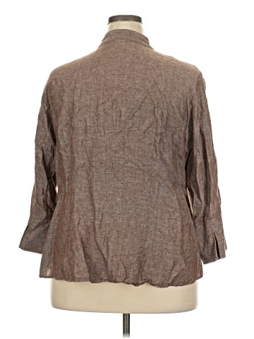 Harve Benard 3/4 Sleeve Button-Down Shirt (view 2)
