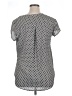 Pleione 100% Polyester Houndstooth Silver Short Sleeve Blouse Size XL - photo 2