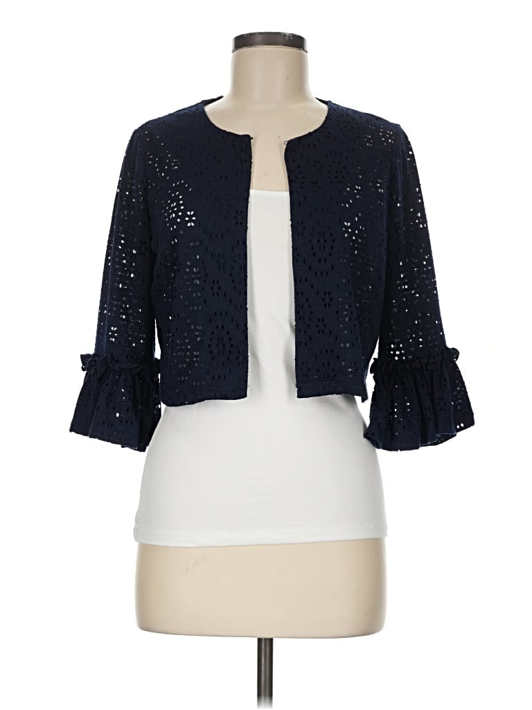 Pre-owned Perceptions Cardigan Sweater In Blue