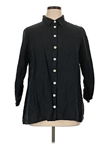 Soft Surroundings 3/4 Sleeve Button-Down Shirt (view 1)
