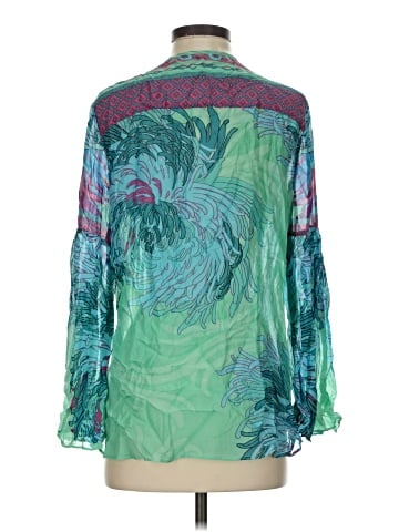 Hale Bob Long Sleeve Silk Top (view 2)