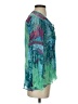 Hale Bob 100% Silk Green Long Sleeve Silk Top Size S - photo 4