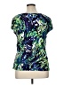AB Studio Tropical Green Blue Short Sleeve T-Shirt Size XL - photo 2
