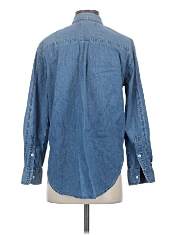 Madewell Denim Oversized Ex-Boyfriend Shirt in Hutcherson Wash (view 2)
