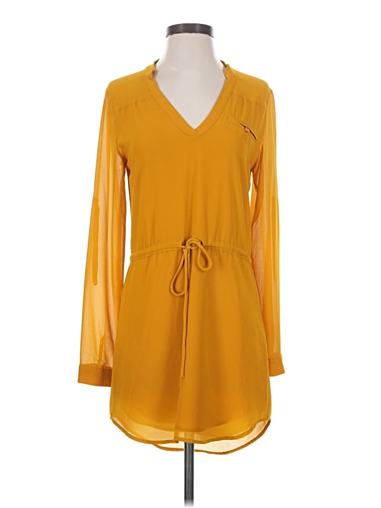 Pre-owned Naked Zebra Casual Dress In Yellow