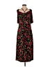 11. Honore Floral Black Green Casual Dress Size 2 - photo 1