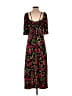 11. Honore Floral Black Green Casual Dress Size 2 - photo 2