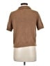 H&M Argyle Brown Short Sleeve Blouse Size M - photo 2