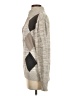 Carbon 100% Cotton Argyle Gray Pullover Sweater Size S - photo 5