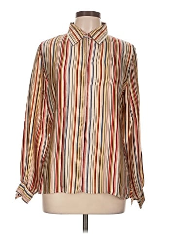 Central Park West Long Sleeve Silk Top (view 1)