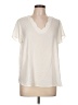 Cato 100% Polyester Ivory Short Sleeve Blouse Size L - photo 1