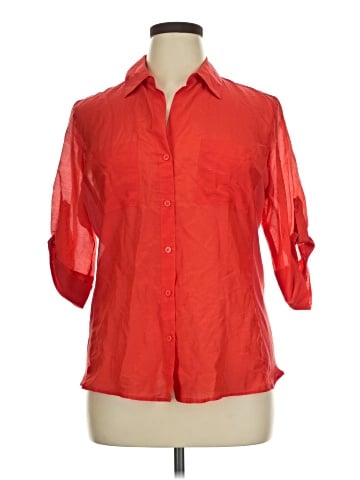 Ann Taylor Factory 3/4 Sleeve Button-Down Shirt (view 1)