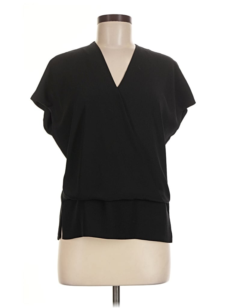 Pre-owned Mm. Lafleur Short Sleeve Blouse In Black