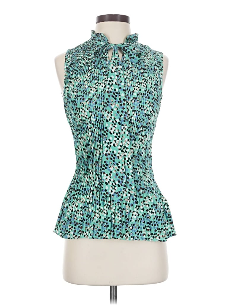 Pre-owned Dkny Sleeveless Blouse In Teal