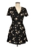 Missguided 100% Polyester Floral Black Casual Dress Size 6 - photo 1
