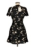 Missguided 100% Polyester Floral Black Casual Dress Size 6 - photo 2