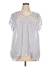 Johnny Was 100% Rayon Gray Short Sleeve Blouse Size XL - photo 1