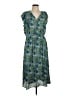 DR2 100% Polyester Paisley Teal Casual Dress Size L - photo 1