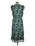 DR2 100% Polyester Paisley Teal Casual Dress Size L - photo 2