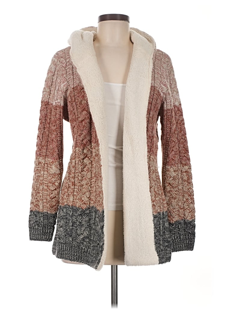 Pre-owned Lety & Me Cardigan Sweater In Tan
