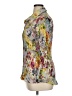 Essentials by Milano 100% Polyester Floral Yellow 3/4 Sleeve Blouse Size 1X - photo 5