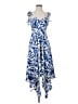 Alexis 100% Polyester Print Blue Cocktail Dress Size XS - photo 1