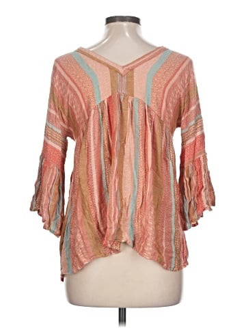 En Creme 3/4 Sleeve Blouse (view 2)