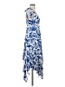 Alexis 100% Polyester Print Blue Cocktail Dress Size XS - photo 4