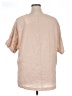 Zenana 100% Cotton Tan Short Sleeve Blouse Size 1X - photo 2