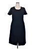 Brass Solid Blue Casual Dress Size XL - photo 1