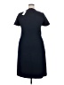 Brass Solid Blue Casual Dress Size XL - photo 2