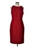 Talbots Solid Red Burgundy Cocktail Dress Size 10 - photo 1