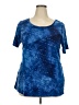Chances R Stars Blue Short Sleeve Top Size 2X - photo 1