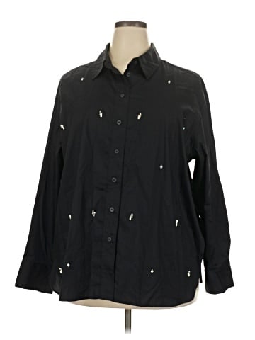 Lane Bryant 3/4 Sleeve Button-Down Shirt (view 1)