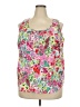 Simply Be 100% Polyester Floral Pink Tank Top Size 20 - photo 1