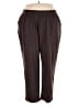 Woman Within Solid Brown Casual Pants Size 30 (3X) - photo 1