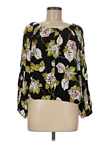 a.n.a. A New Approach 3/4 Sleeve Blouse (view 1)