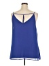 Michel Studio 100% Polyester Blue Sleeveless Blouse Size 20 - photo 2