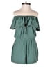 Derek Heart Solid Teal Romper Size S - photo 1
