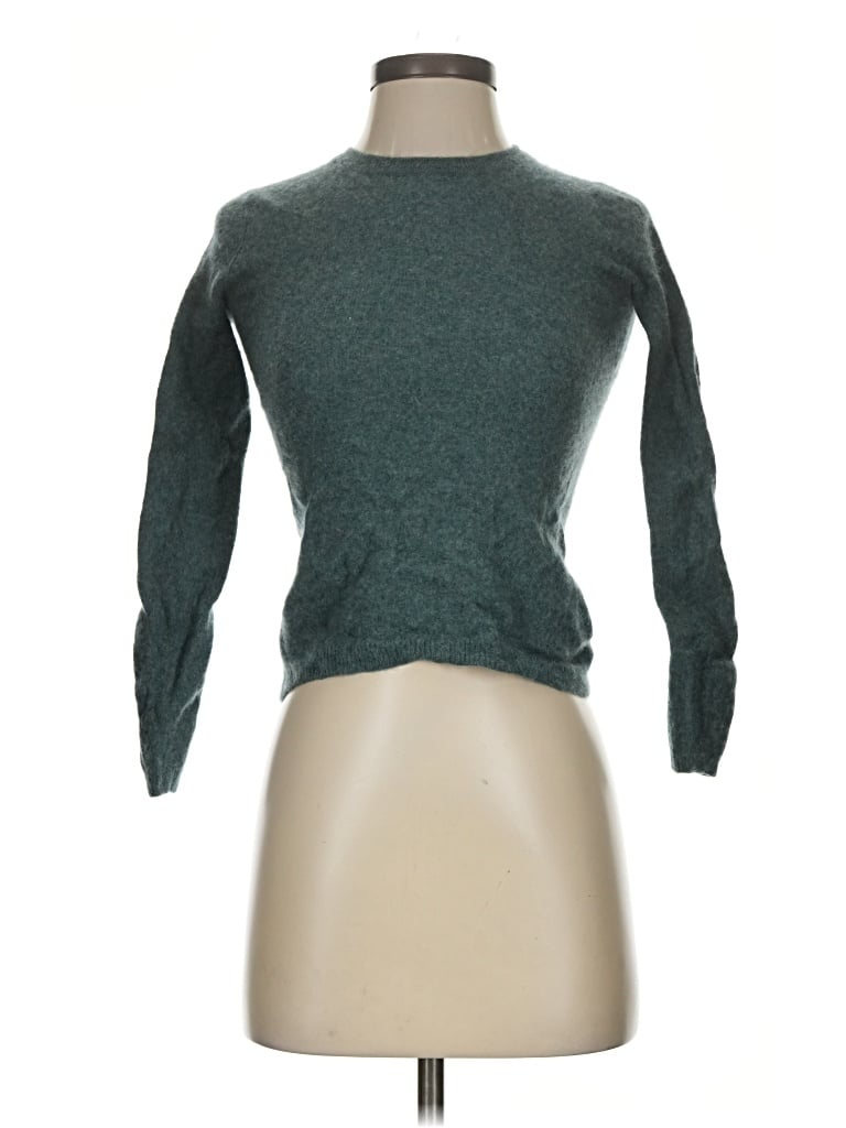 Pre-owned Tahari Cashmere Pullover Sweater In Green
