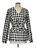 Liz Claiborne Checkered-gingham Ivory Blazer Size 10 - photo 1