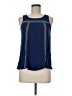Buttons Blue Sleeveless Blouse Size M - photo 1